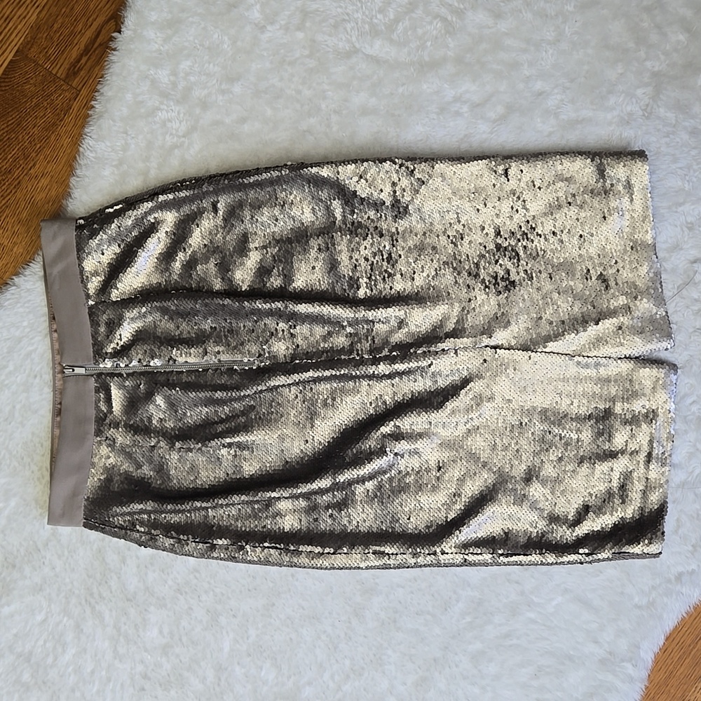 Banana Replubic Gold Sequin Pencil Skirt, Womens Size 0 - Picture 10 of 10